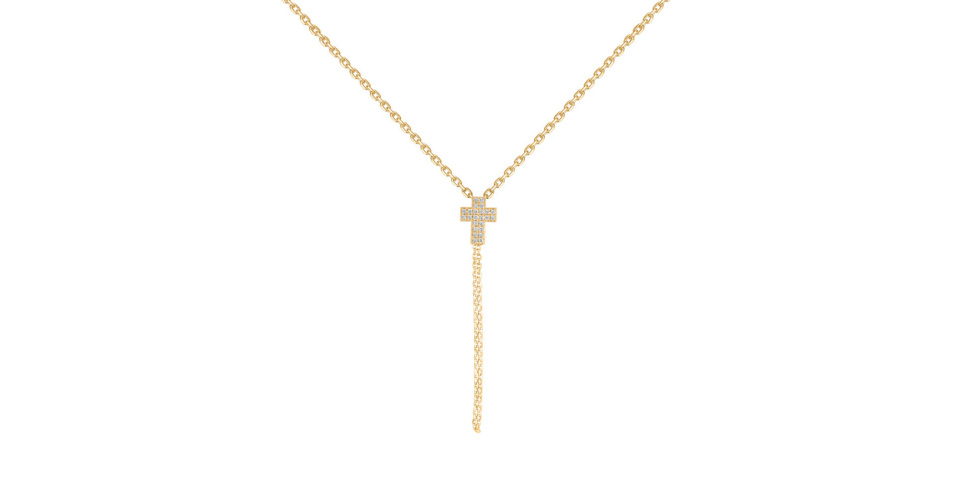 Náhrdelník s diamanty Divine Cross