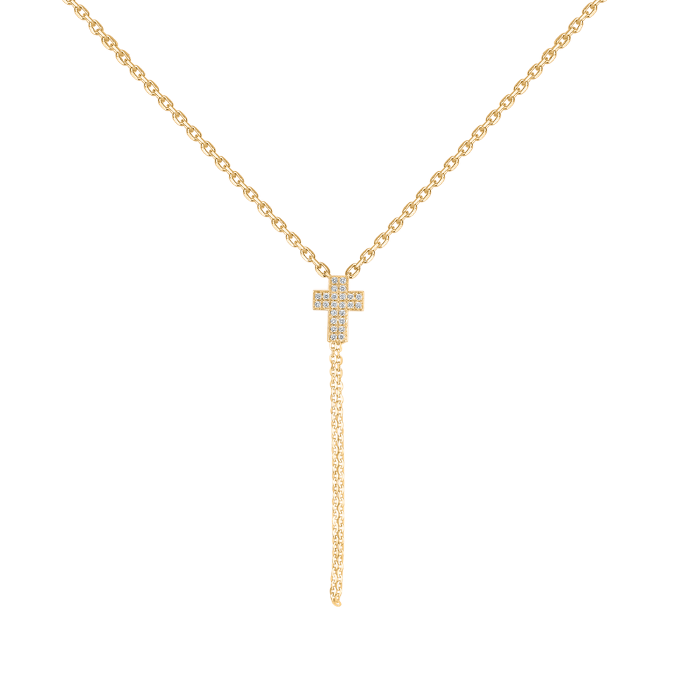 Náhrdelník s diamanty Divine Cross