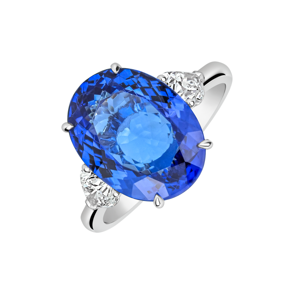 Prsten s diamanty a tanzanitem Elvianne