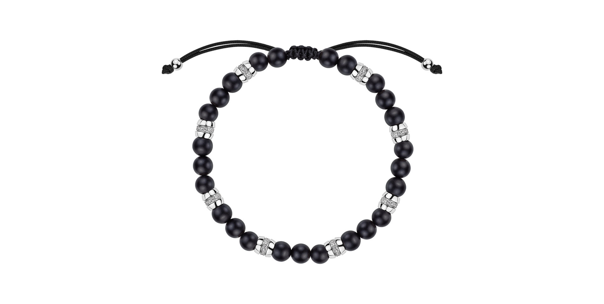 Náramek s diamanty a acháty Eclipse String