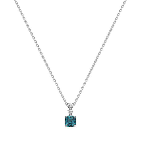 Náhrdelník s diamanty a turmalínem Seafoam Spark