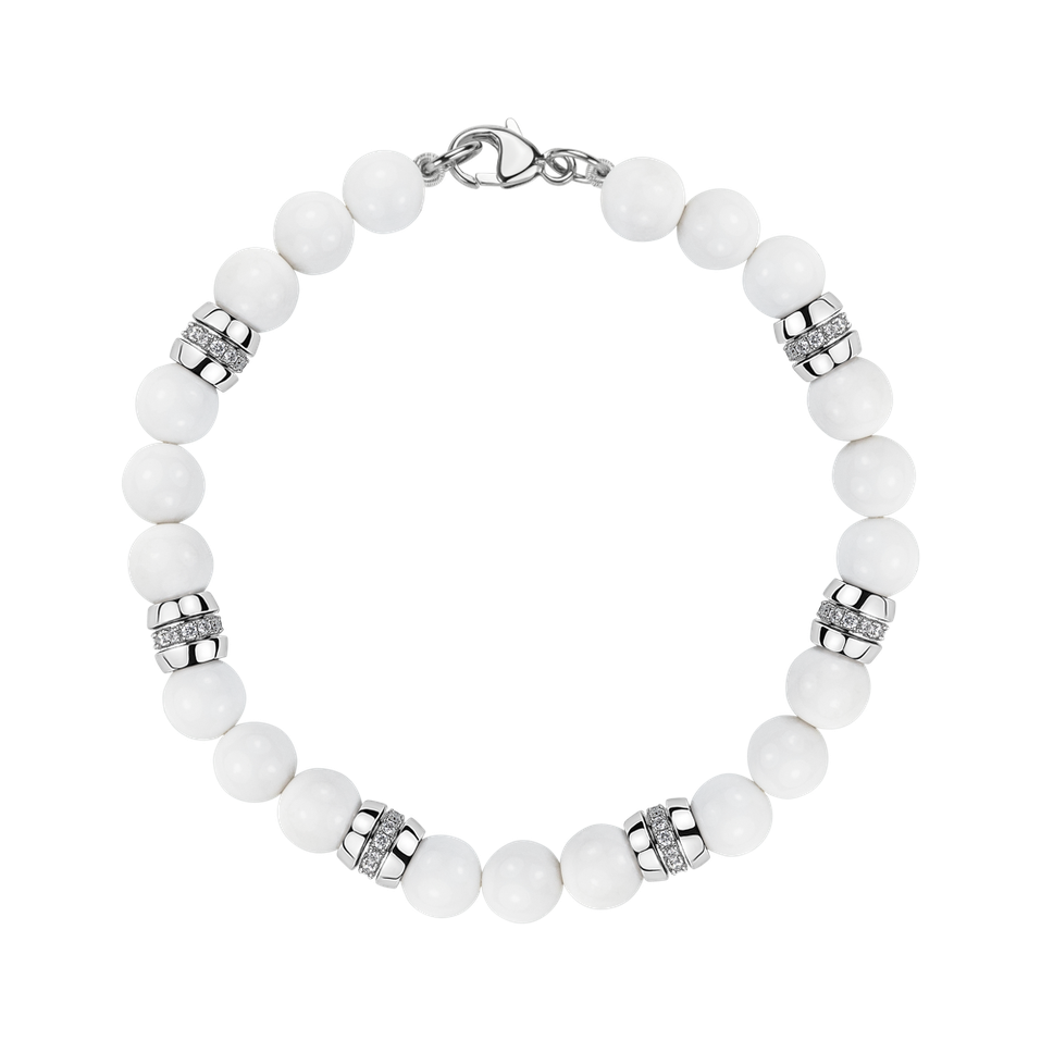 Náramek s diamanty a acháty Moonlace