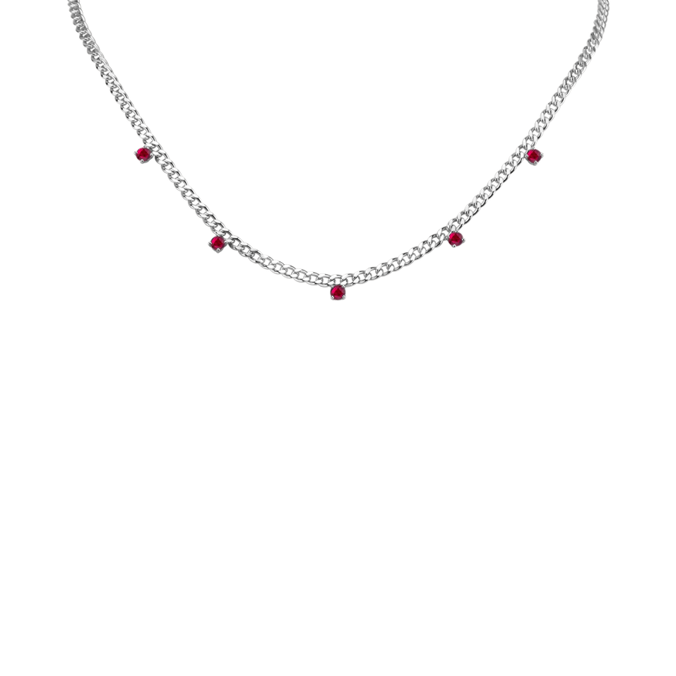 Náhrdelník s rubíny Lucky Raindrops