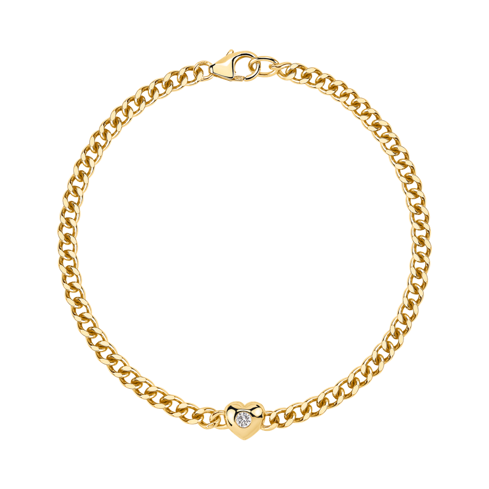 Náramek s diamantem Heartline