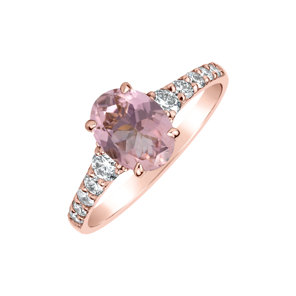 Prsten s diamanty a turmalínem Shimmering Dazzle