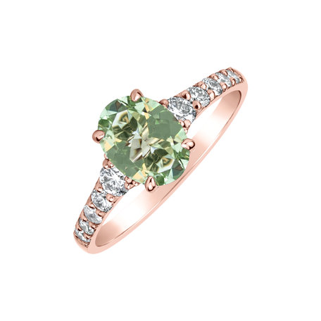 Prsten s diamanty a turmalínem Shimmering Dazzle