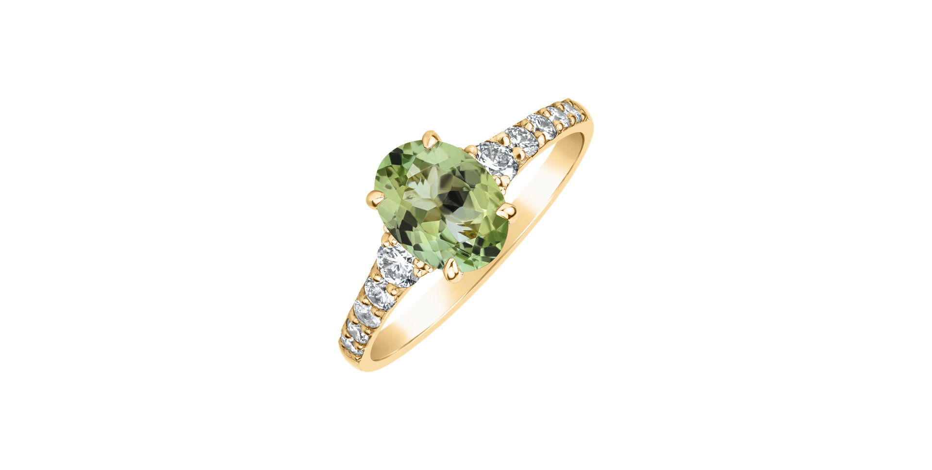 Prsten s diamanty a turmalínem Shimmering Dazzle