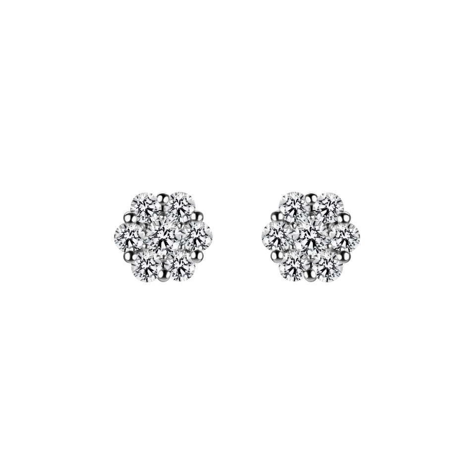 Diamond earrings Shiny Flower