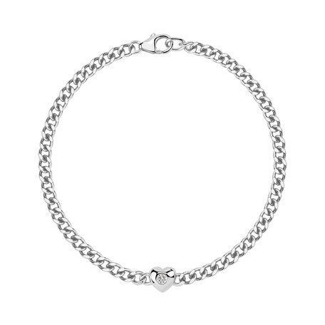 Náramek s diamantem Heartline