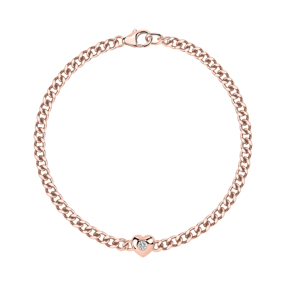 Náramek s diamantem Heartline