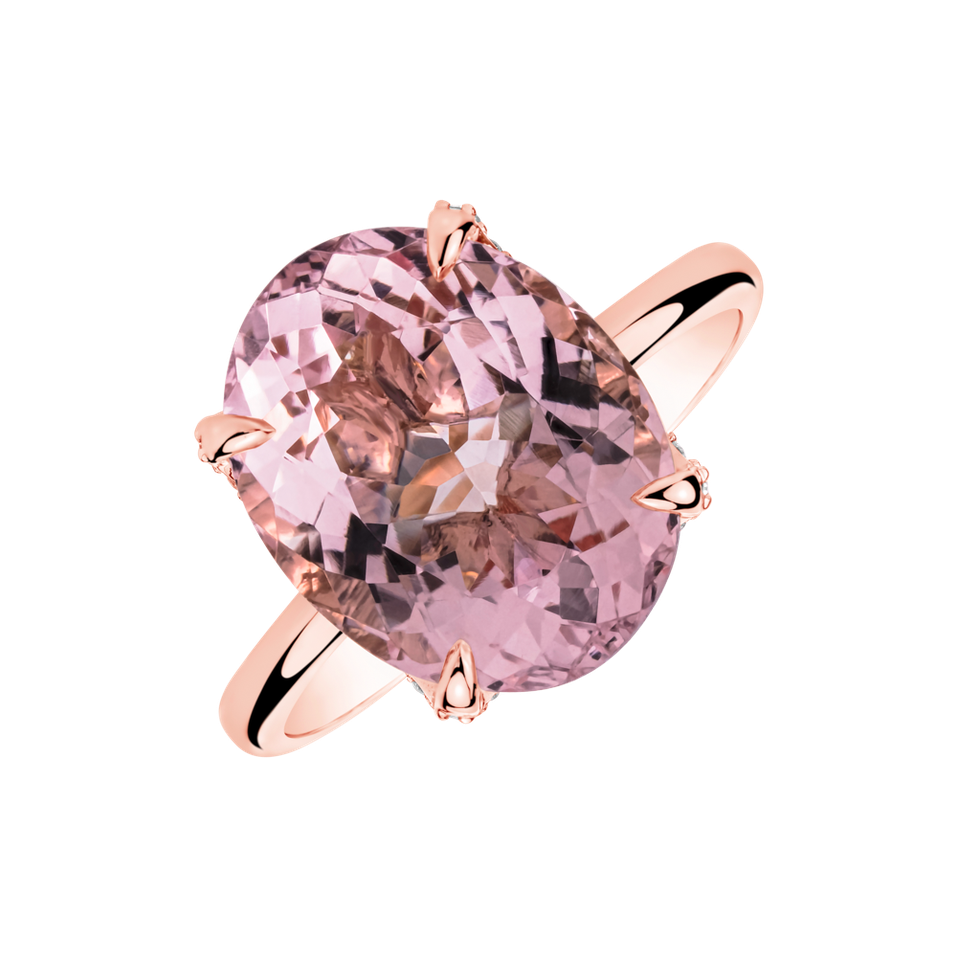 Prsten s diamanty a turmalínem Floral Crown