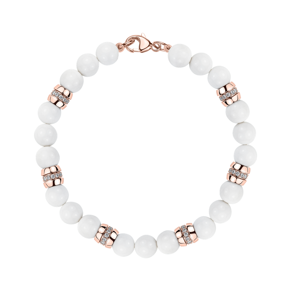 Náramek s diamanty a acháty Moonlace