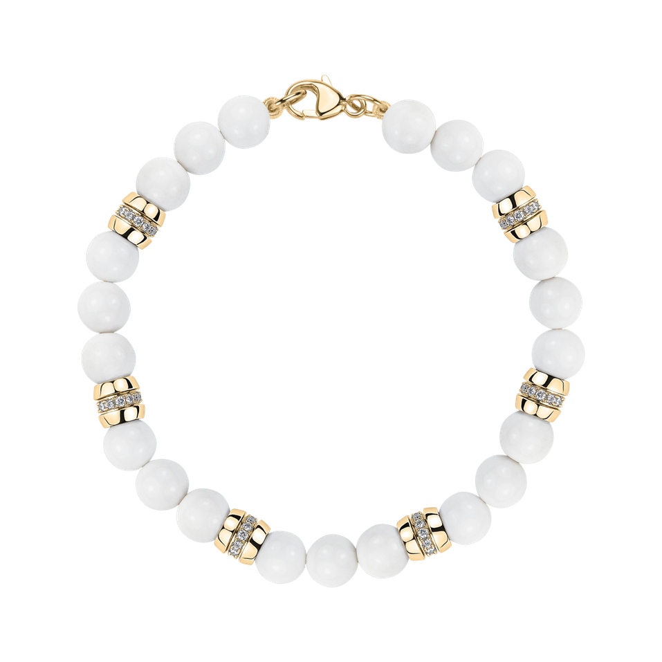 Náramek s diamanty a acháty Moonlace