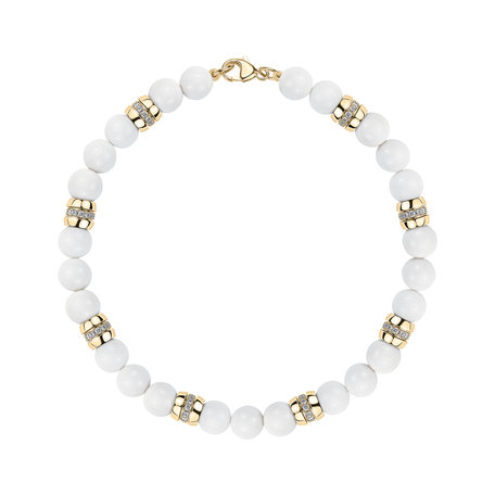 Náramek s diamanty a acháty Moonlace