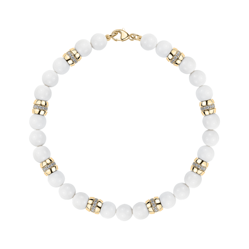 Náramek s diamanty a acháty Moonlace