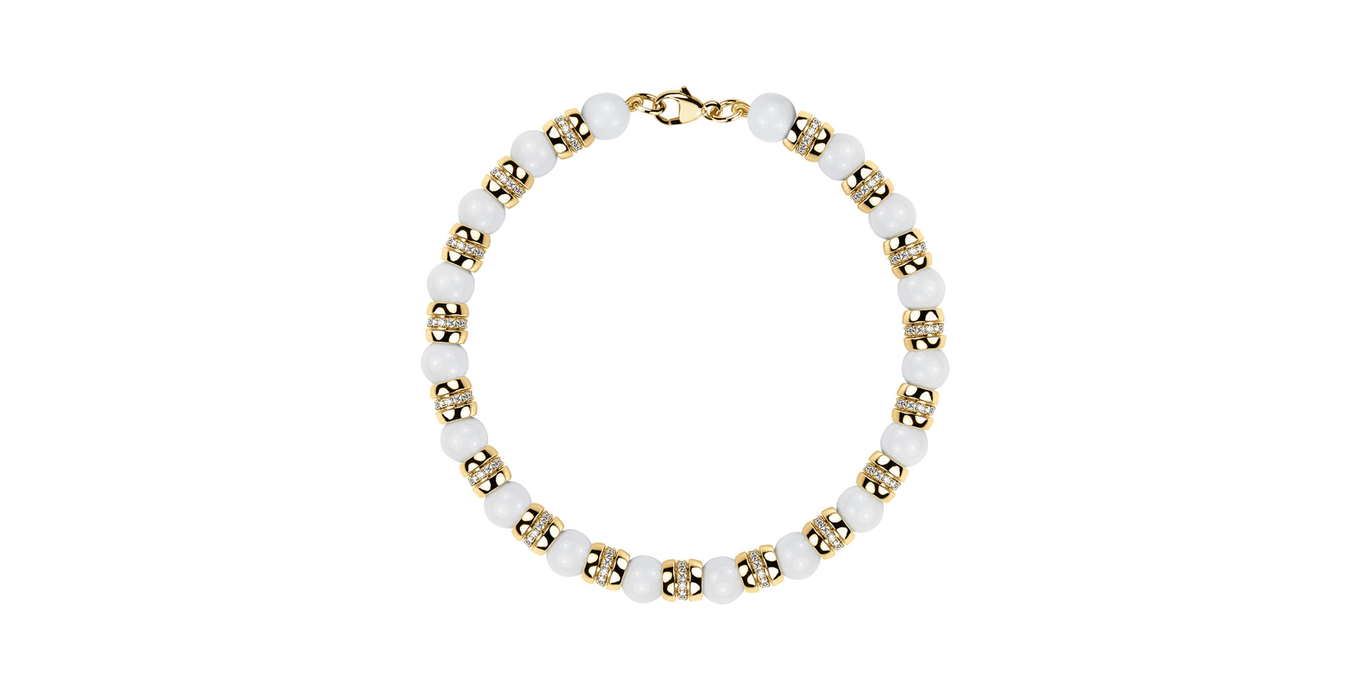 Náramek s diamanty a acháty Albelia