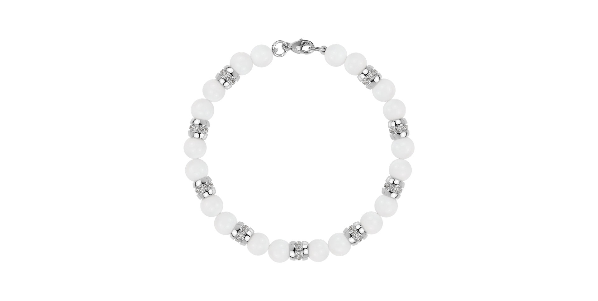 Náramek s diamanty a acháty Moonlace