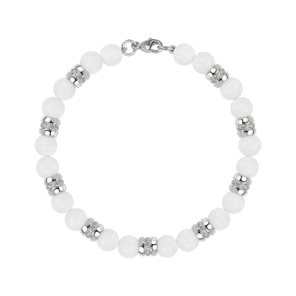 Náramek s diamanty a acháty Moonlace