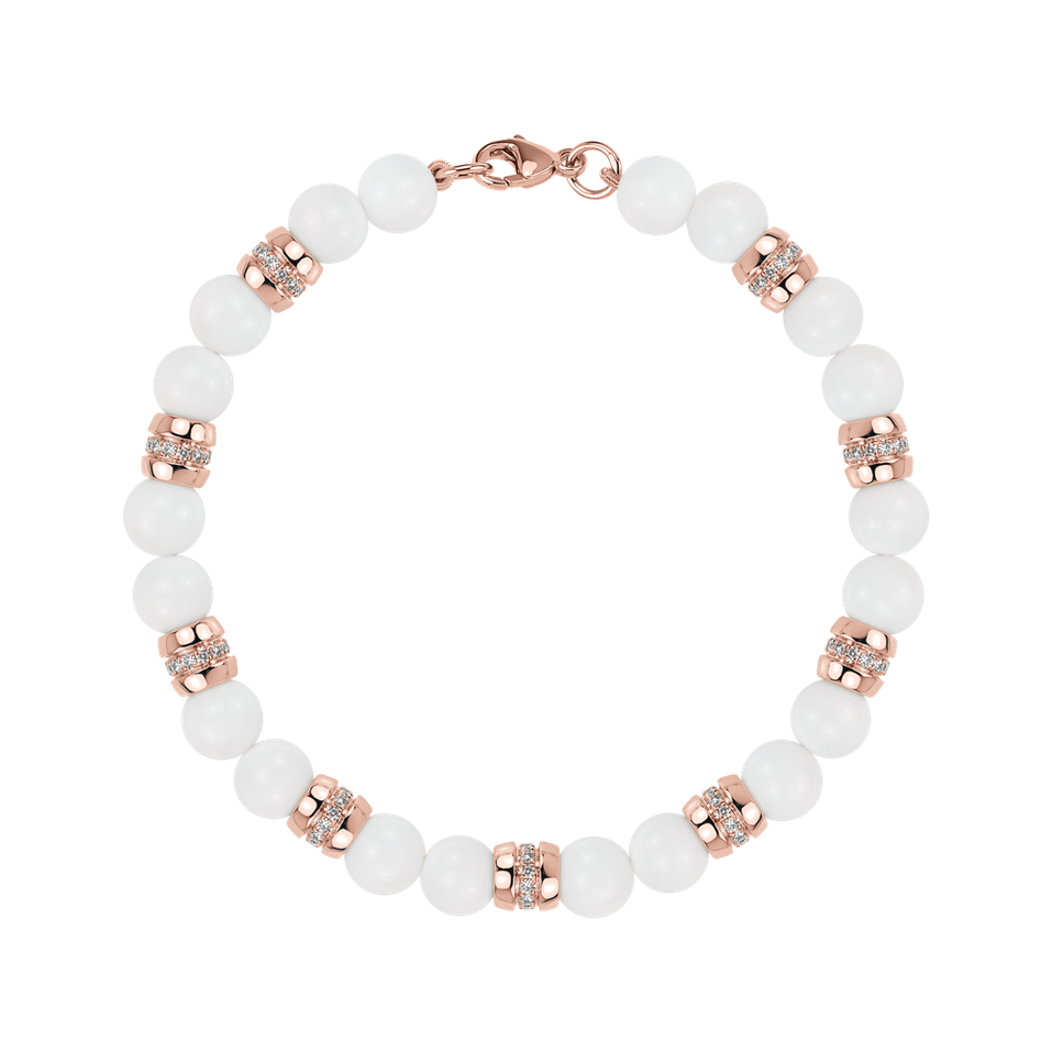 Náramek s diamanty a acháty Moonlace