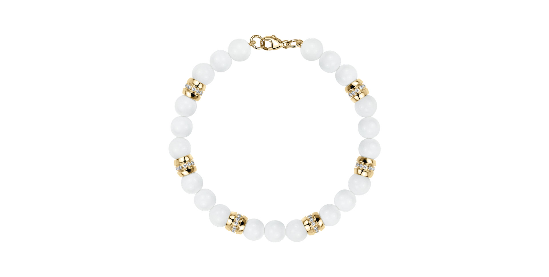 Náramek s diamanty a acháty Moonlace