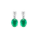 Náušnice s diamanty a smaragdem Isoria2