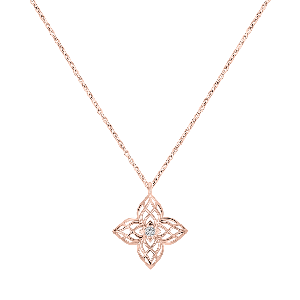 Náhrdelník s diamantem Galactic Blossom