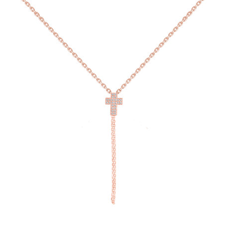 Náhrdelník s diamanty Divine Cross