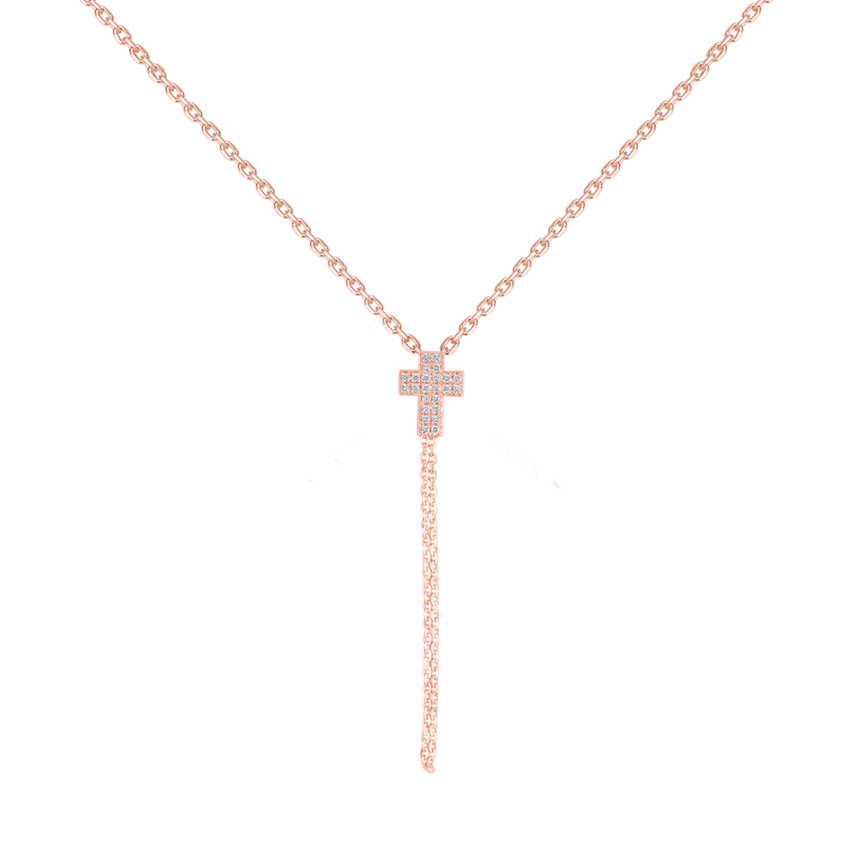 Náhrdelník s diamanty Divine Cross