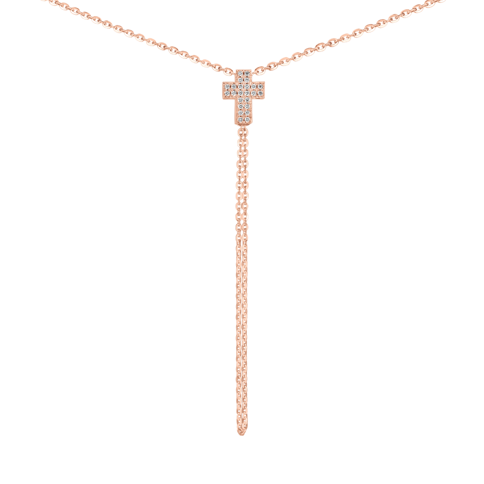 Náhrdelník s diamanty Divine Cross