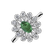 Prsten s diamanty a smaragdem Starlight Bloom2