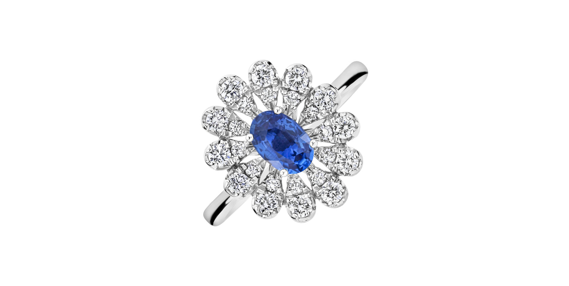 Prsten s diamanty a tanzanitem Starlight Bloom