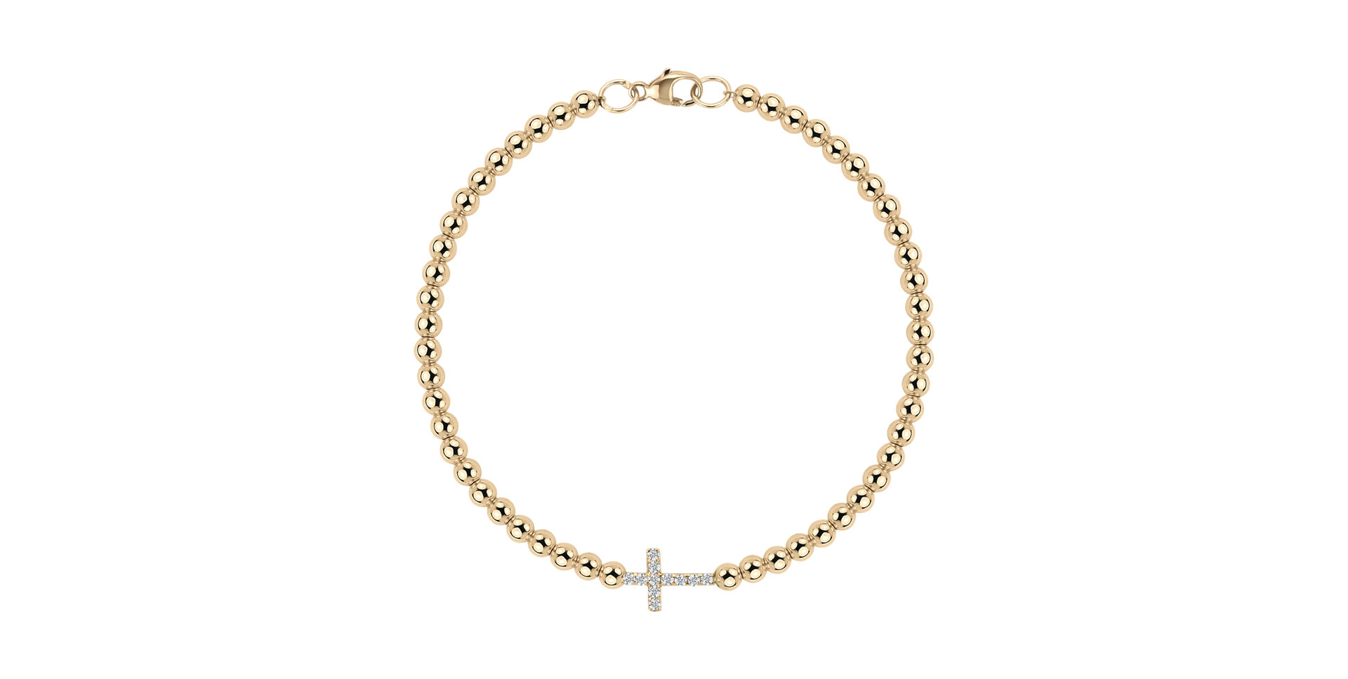 Náramek s diamanty Cure of Cross