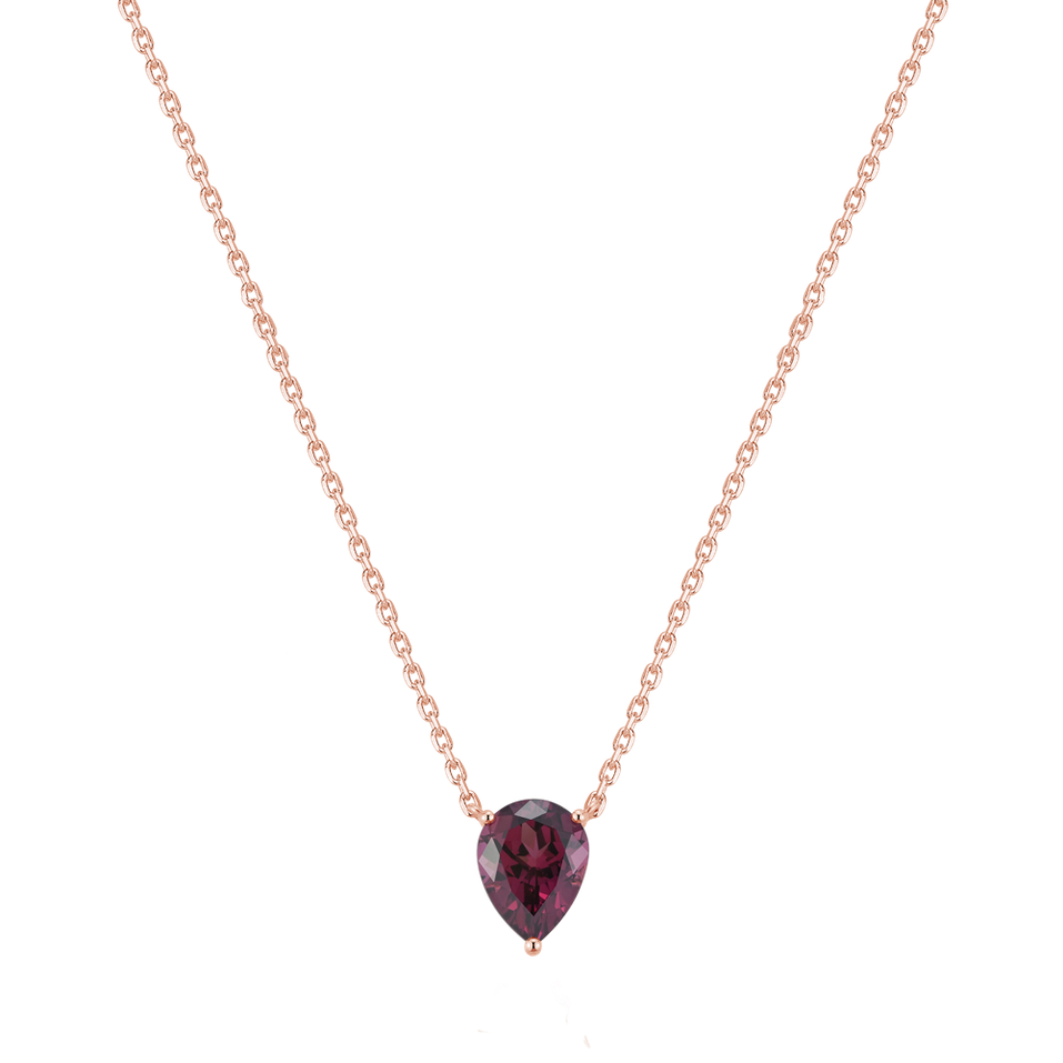 Náhrdelník s rhodolitem Drop