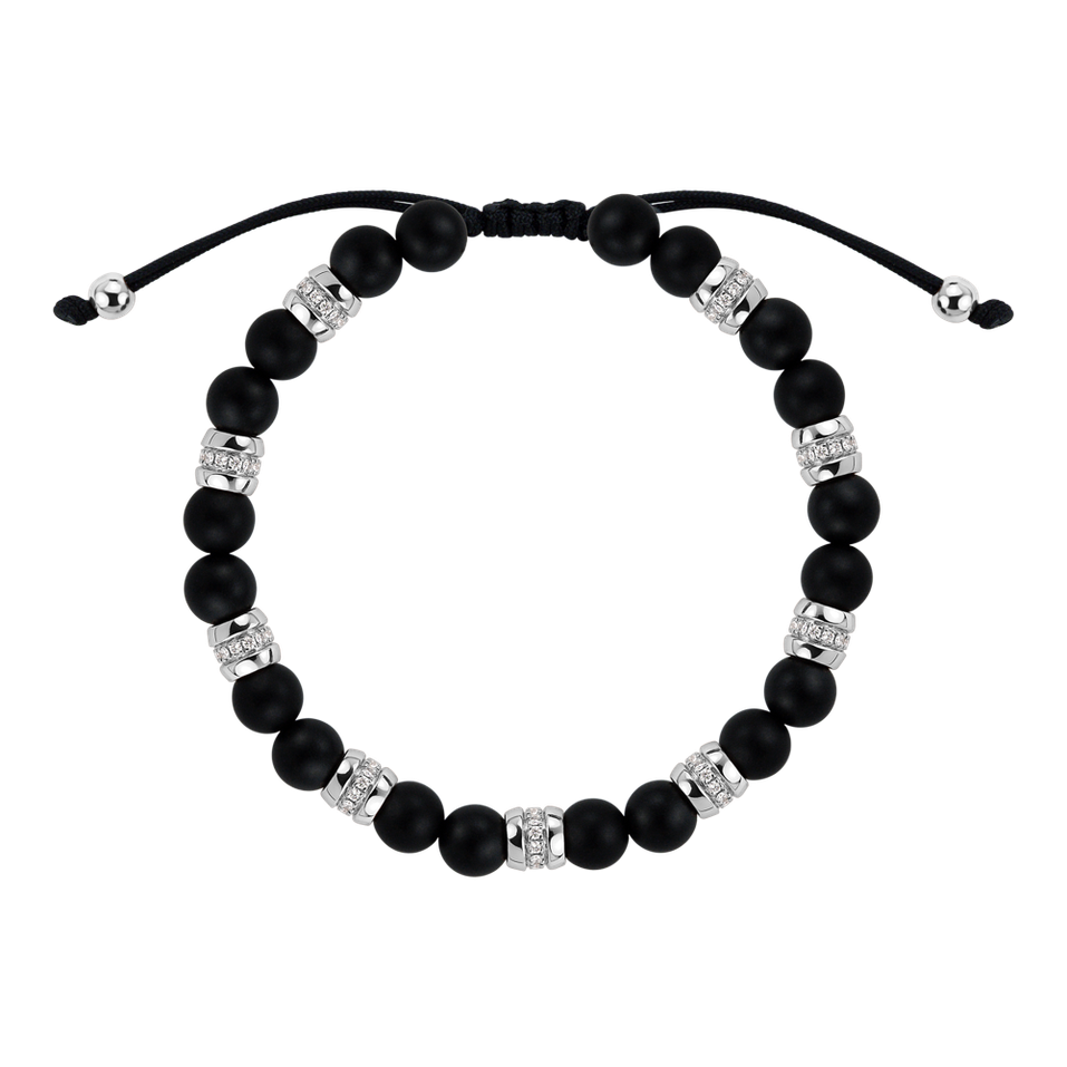 Náramek s diamanty a acháty Noctrelis