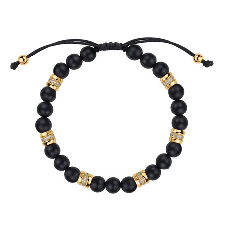 Náramek s diamanty a acháty Eclipse String