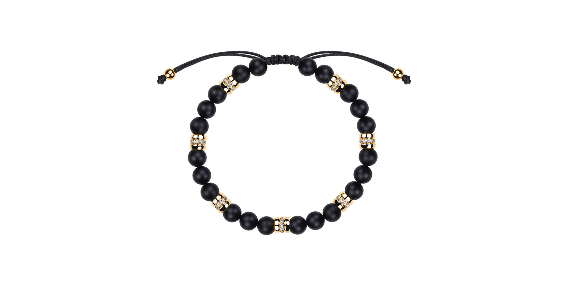 Náramek s diamanty a acháty Eclipse String