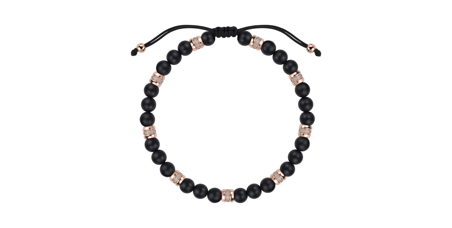 Náramek s diamanty a acháty Eclipse String