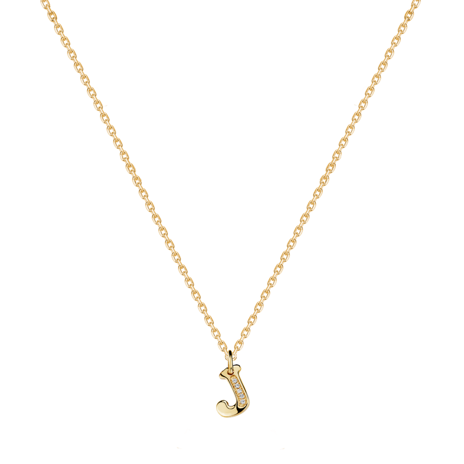 Náhrdelník s diamanty Dream Letter J