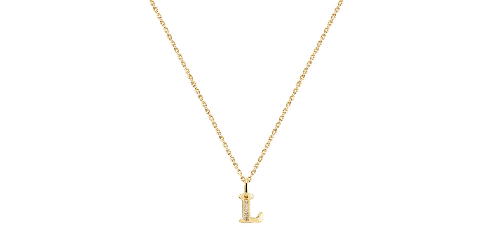 Náhrdelník s diamanty Dream Letter L