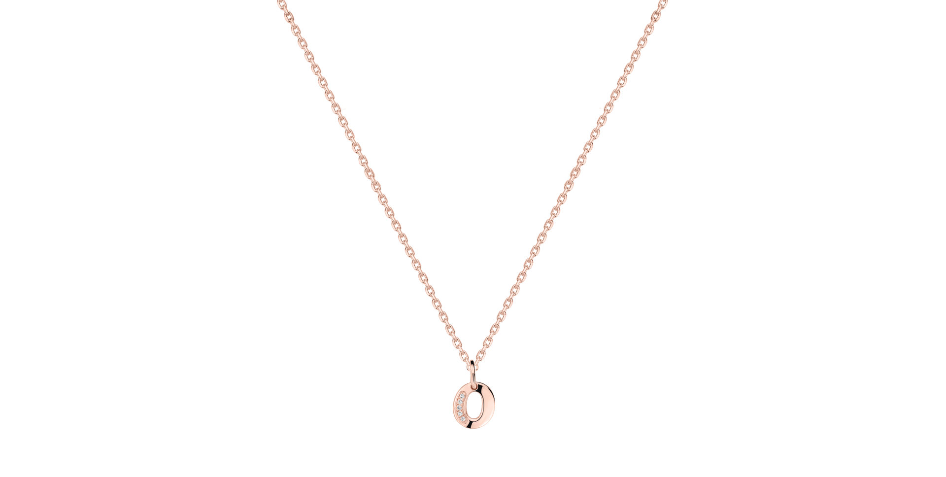 Náhrdelník s diamanty Dream Letter O
