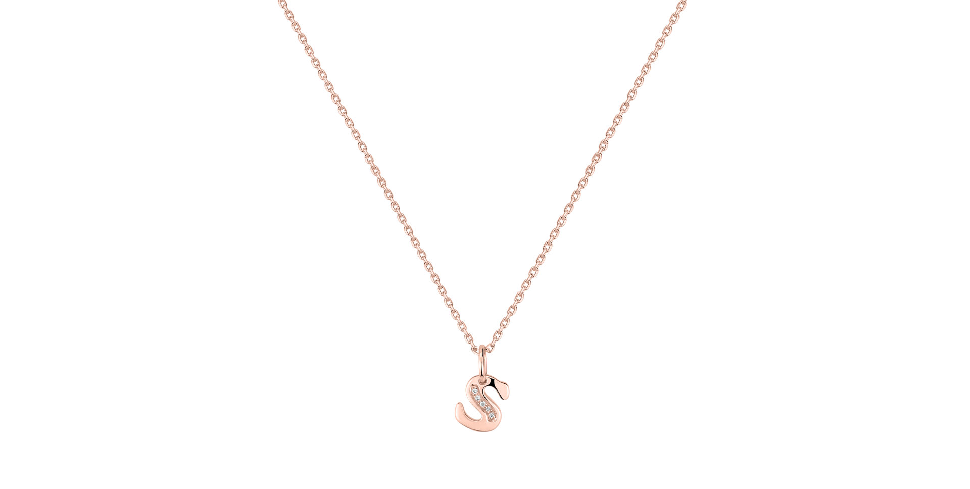 Náhrdelník s diamanty Dream Letter S