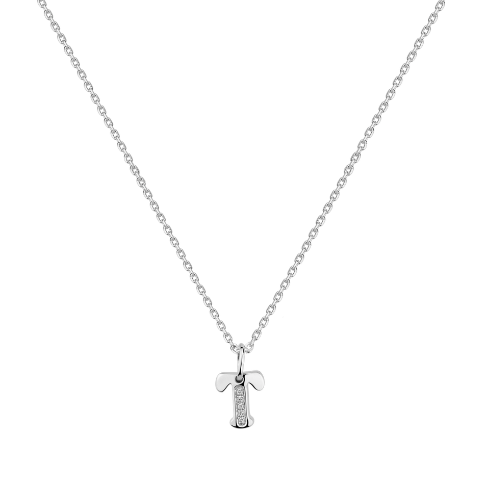 Náhrdelník s diamanty Dream Letter T