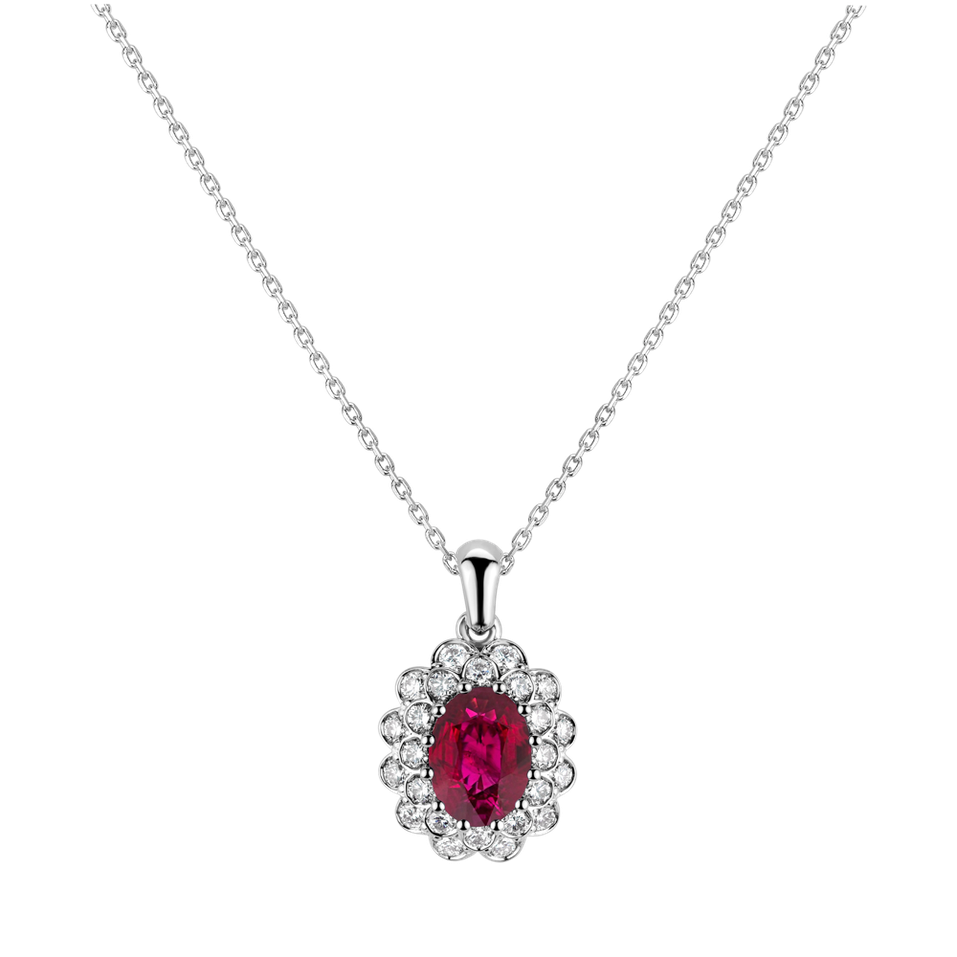 Náhrdelník s diamanty a rubínem Fairy Godess