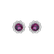 Náušnice s diamanty a rhodolitem Princess Bloom1