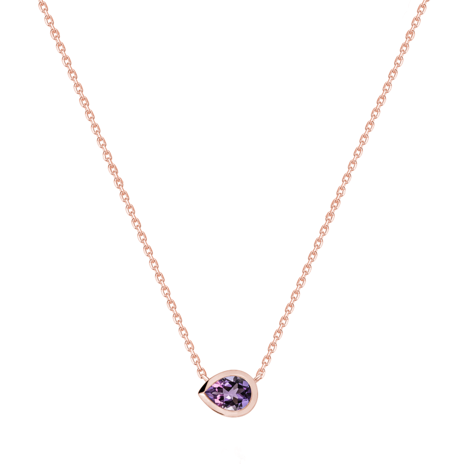 Náhrdelník s ametystem Solara Drop