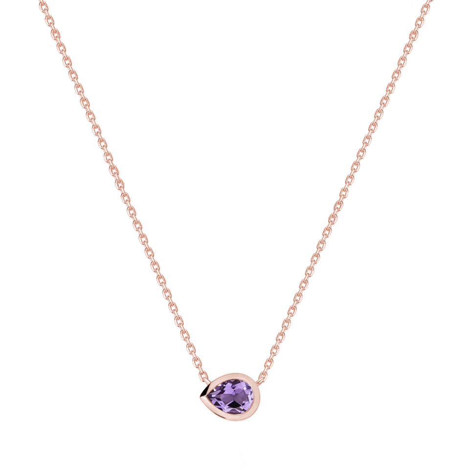 Náhrdelník s ametystem Solara Drop