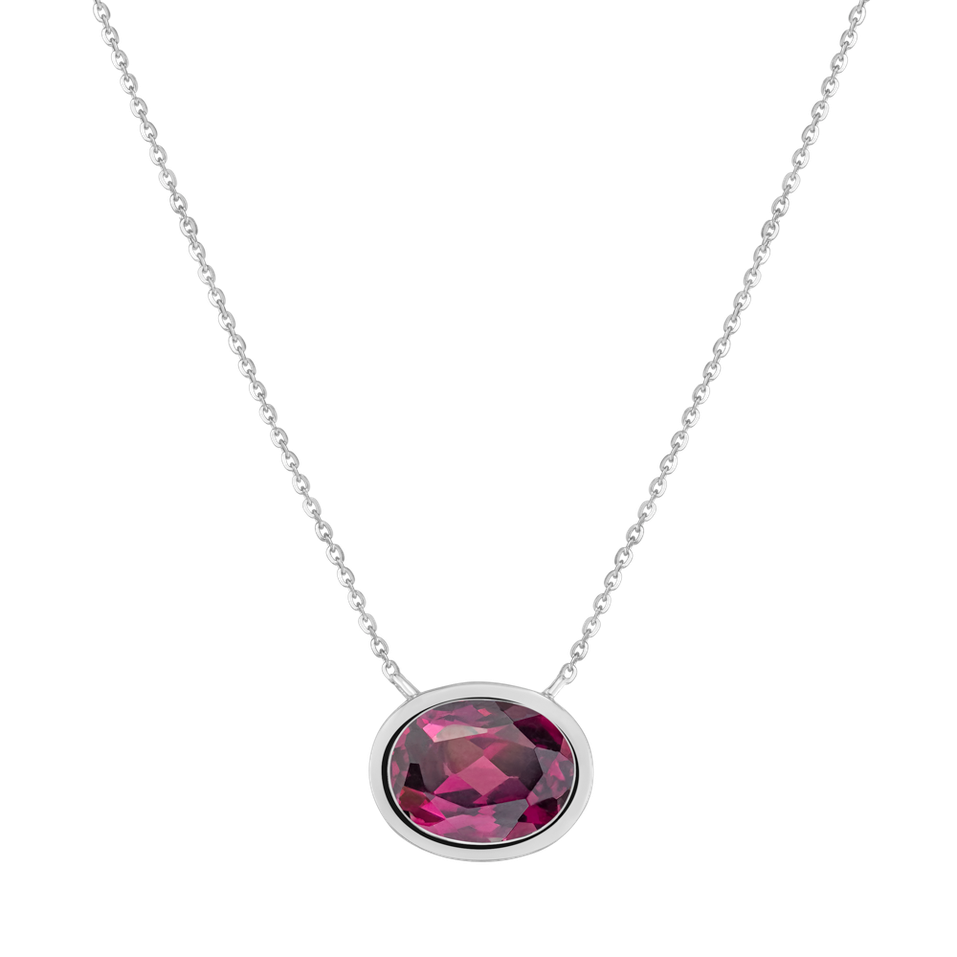 Náhrdelník s rhodolitem Satin Mirror