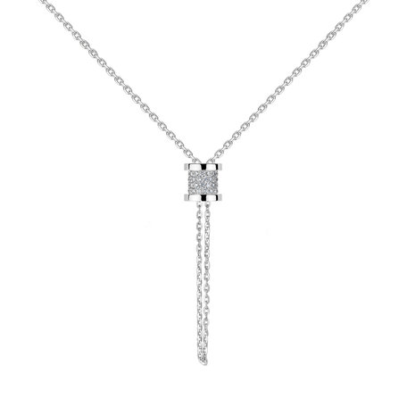 Náhrdelník s diamanty Timeless Spiral