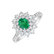 Prsten s diamanty a smaragdem Queen of Emerald1