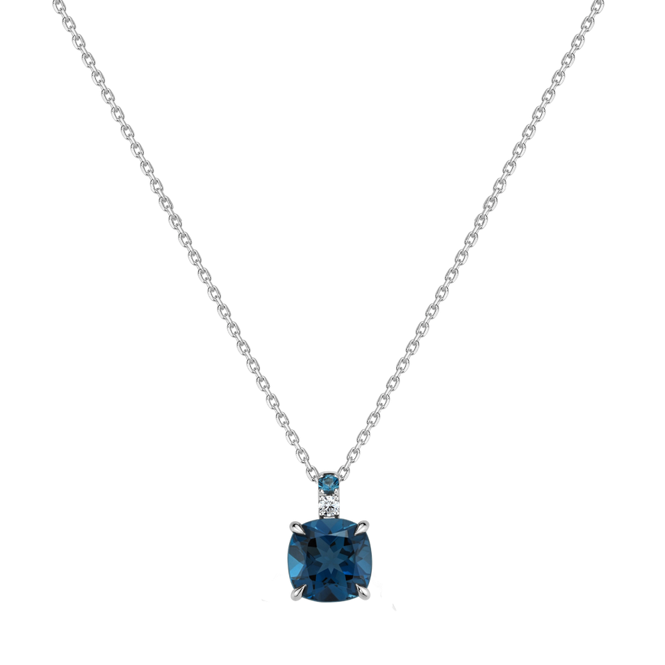 Náhrdelník s diamantem a topazem Imelda